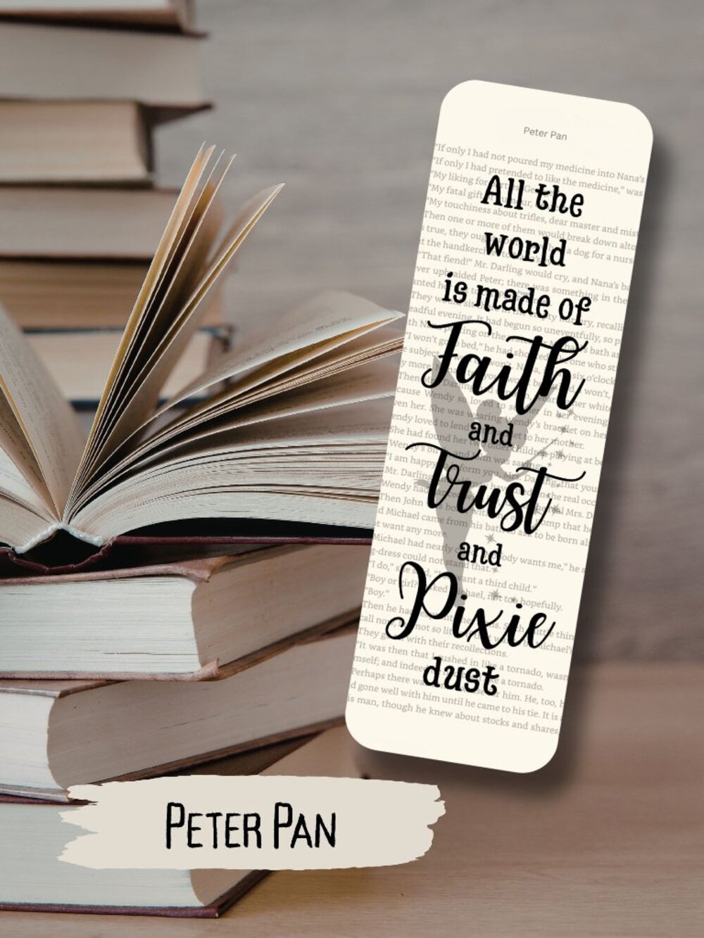 Peter Pan Bookish Book Page Bookmark